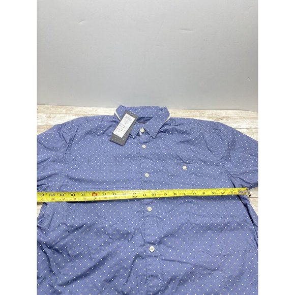 "Produkt" Mens Blue Button Up Dress T-Shirt Size XL Blue ,As is stain Brand New - Picture 4 of 9